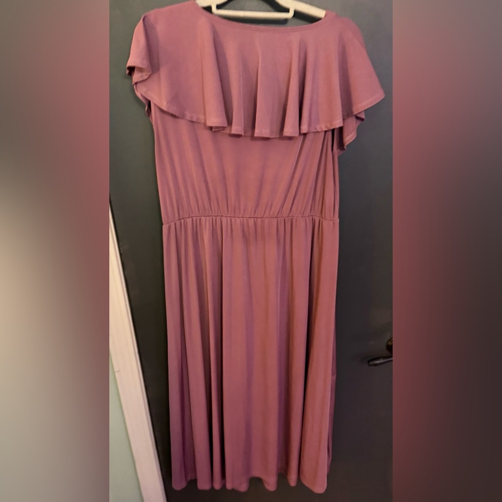 Bloomchic Mauve Ruffle Dress - Picture 4 of 4